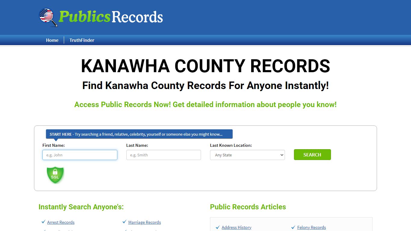 Find Kanawha County Records For Anyone
