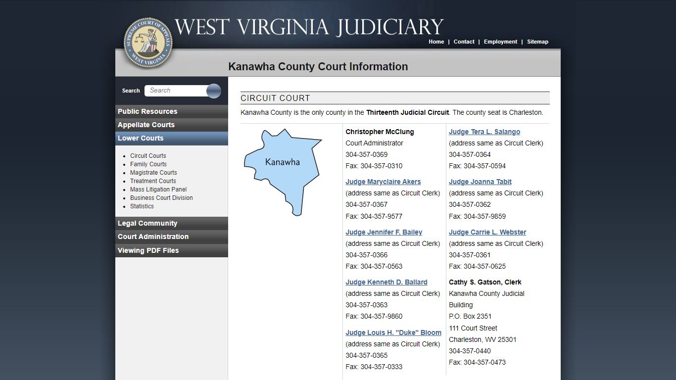 Kanawha County Court Information - West Virginia Judiciary - courtswv.gov